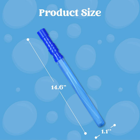 JOYIN 45 Packs Big Bubble Wand Set with Concentrated Bubble Solution Refills, 14.6" Giant Bubble Wands for Summer Fun