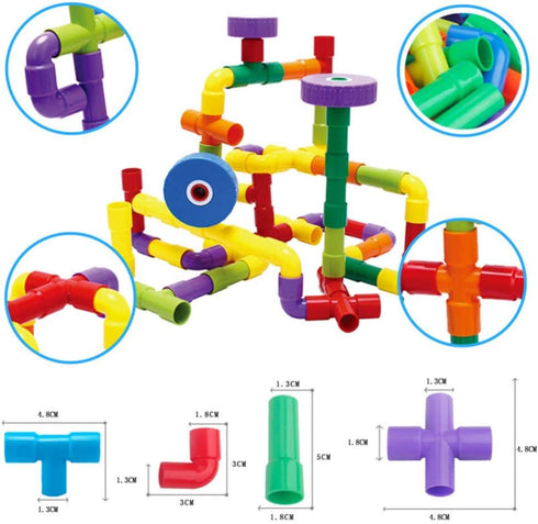 1 Set of STEM Building Blocks Toy, Tube Locks Construction Set for Boys and Girls Educational Learning Toys