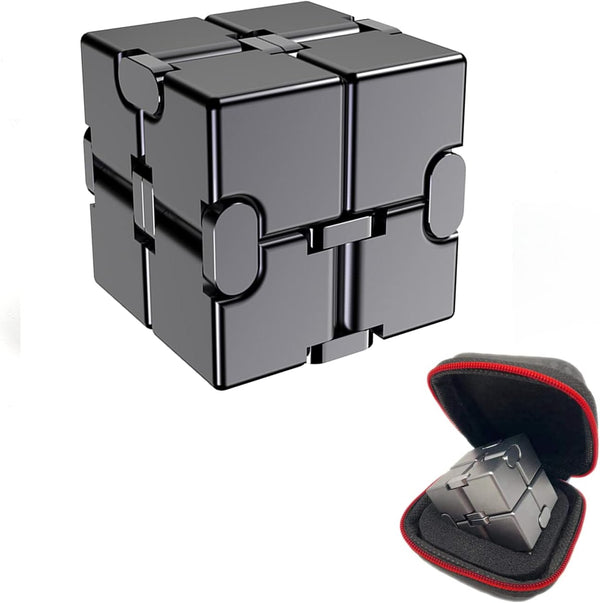 FUFUYOU Infinity Cube Fidget Toys Anxiety Stress Relief Toys for Men Aluminum Alloy