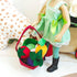 Felt Food Vegetable Set, Toddler Vegetable Basket with Soft Plush Pretend Play Food, Carrier, for Ages 3+