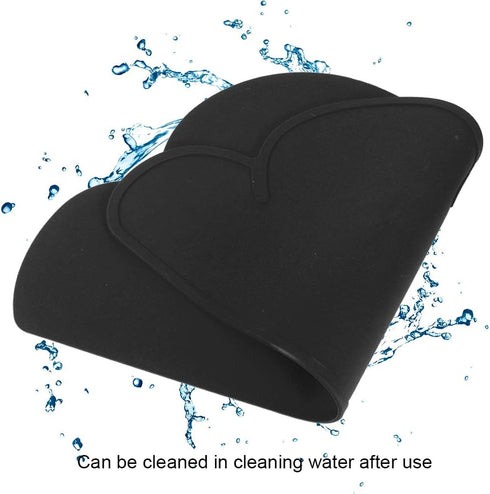 2pcs Children Cloud Shape Placemat, Baby Feeding Supplies Baby Weaning Utensils Set Silicone Suction Baby Bowl Insulation Feeding Plate Placemat(Black) by Zerodis