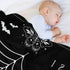 Gothic Baby Monthly Blanket for Boys, Goth Newborn Month Blanket, Soft Flannel Photography Background Prop, Moth Bat