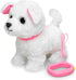 YH YUHUNG Walking White Dog Toy with Leash, Fluffy Electronic Puppy That