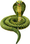 Large 70" Cobra Snake Plush Toy - Realistic Stuffed Animal, Gifts for Wild Animals Party Decorations (Green)