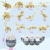 UMEELR 12Pcs 12 1 Pre Filled Easter Eggs Dinosaur Skeleton Building Blocks, in Easter Eggs for Kids Easter Egg Hunt