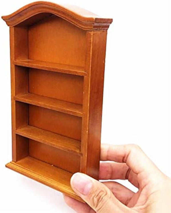 EatingBiting Adult scene 1:12 Handmade Dollhouse Miniature Furniture Wooden Bookcase Wood Shelf