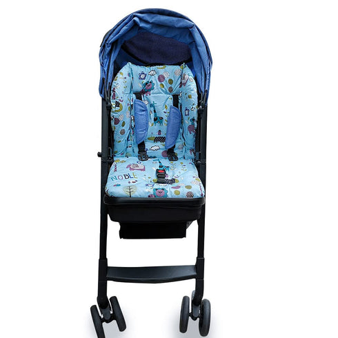 twoworld High Chair Cushion, Large Thick Baby Seat Liner Mat Pad Cover, Breathable, Blue Animal
