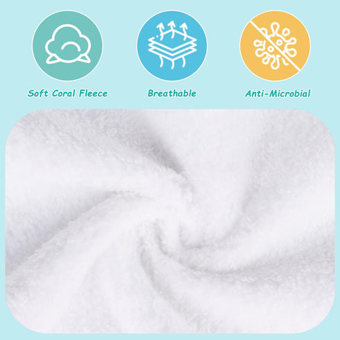 12 Pack-Microfiber 7 9 Inch HOMEXCEL Baby Washcloths Coral Fleece Baby Bath Face Towel x Extra Absorbent Soft Burp