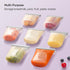 7 12oz/360ml Nuliie Pcs Reusable Silicone Breastmilk Storage Bags, Double Leak-Proof Breastmilk Freezer Bags, BPA Free