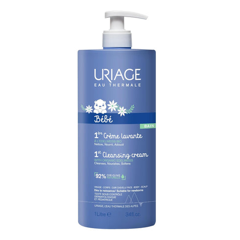 Uriage Baby Body Wash & Scalp With Organic Edelweiss & Shea Butter,