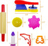 FRIMOONY 45 PCS Plastic Dough Tools with Various Animal Molds and Rolling Pins