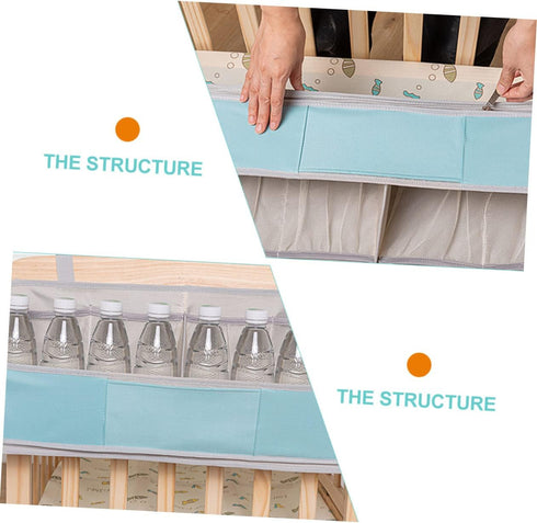 Kisangel Hanging Diaper Organizer Nursery Organizer Changing Table Diaper Stacker Oxford Material Versatile Storage Bag