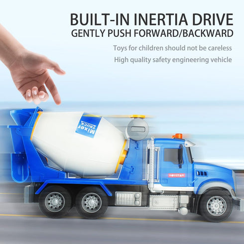 CSDCSD 3-7 Large Construction Mixer Truck Toy with Lights & Sounds - Perfect for Ages - Ideal for Imaginative Play