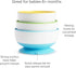 Munchkin Stay Put Suction Bowls for Babies and Toddlers, 3 Pack - Blue/Green/Yellow
