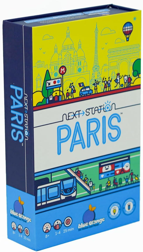 Next Station Paris Board Game - Family or Adult Strategy Flip and Write Game for 1 to 4 Players