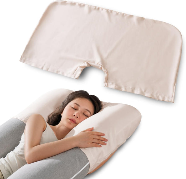 QUEEN ROSE Pregnancy Pillow Cover, Satin Pillowcase for Maternity Body Pillows, Cooling