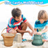 Set 3PCS 2.5 Dilabnba Collapsible Beach Buckets Toys, Easter Eggs Buckets, L Portable Silicone Foldable Pails