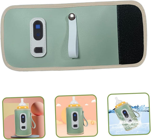 Portable Bottle Warmer with Digital Display Adjustable Temperature Control Lightweight Thermal Bag for Travel