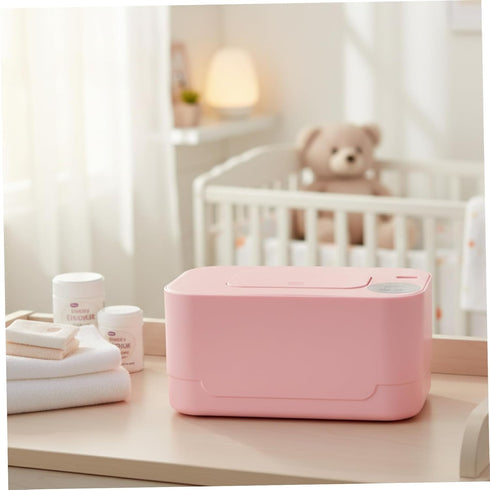 Vistnale Baby Wipe Warmer, Portable Wipe Warmer Dispenser with Adjustable Temperature & Night Light, Gentle Heating