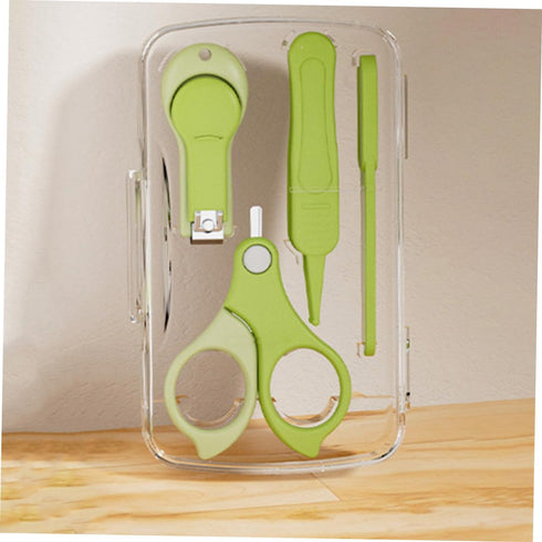 Set Trimmer Nail Clipper Fingernail Clippers with Nail Manicure Kit Portable Travel Grooming for Newborns and Green