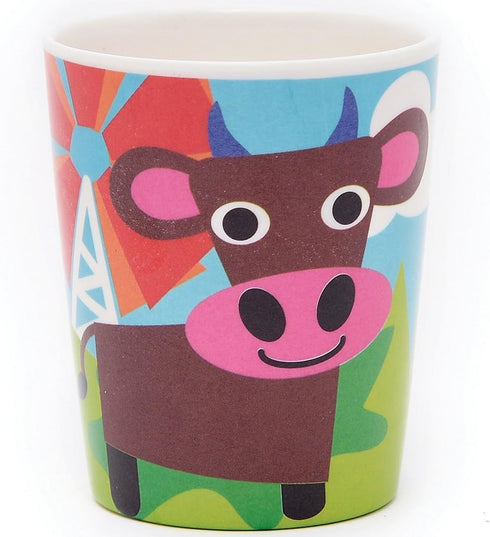French Bull 4pc Kids Feeding Melamine Tableware Set - BPA Free, Dishwasher Safe, Durable Plate, Cup, Bowl, Divided