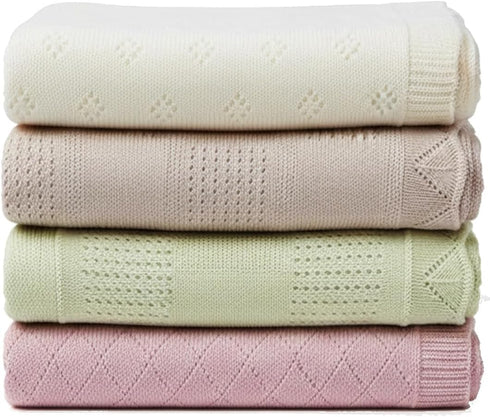 Baby Bright Viscose Swaddle Blanket Set of 4, Newborn Wrap Receiving Blankets