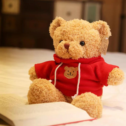 Teddy Bear Stuffed Animal, Soft Cuddly Plush Bear, Gifts for Kids Baby Toddlers on Baby Shower, Valentine's Day (Red,