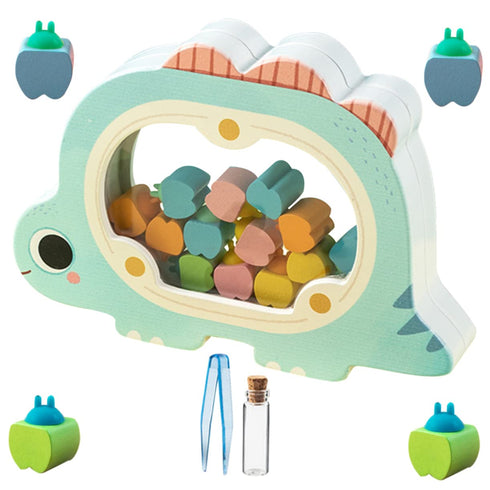 Cartoon Wooden Boys and Girls Tooth Storage Girl Teether First Teeth Container
