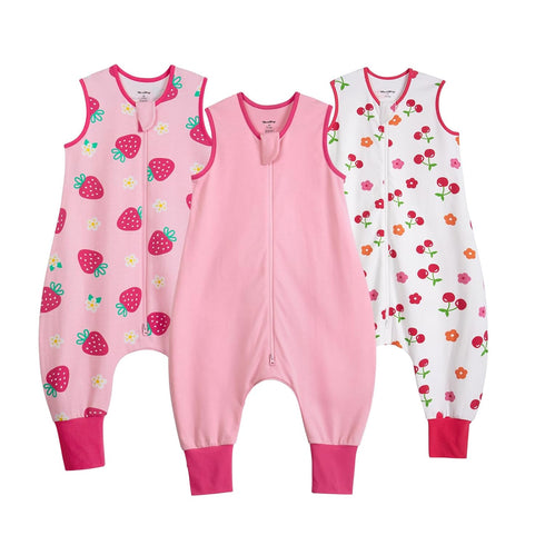 WarmWrap Toddler Sleep Sack with Feet 2t-3t 100% Cotton 0.5 Tog 24-36 Months