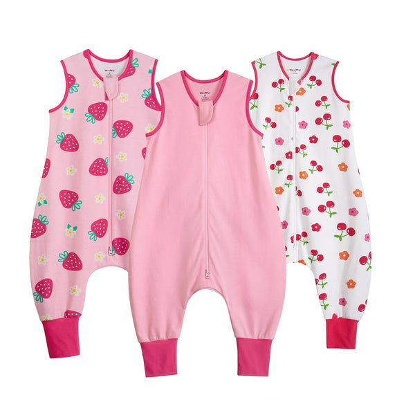 WarmWrap Toddler Sleep Sack with Feet 2t-3t 100% Cotton 0.5 Tog 24-36 Months
