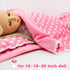 Linkyloop Set Playset 18" 3 4 5 Baby Doll Accessories Dollhouse Bedding - Doll Blanket, Pillow & Mattress