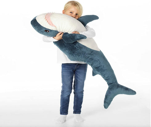 31 Inch Plush Shark Toy Pillow, Giant Super Soft Animal Toy for Kids Room Decoration