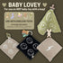 10"x10" L+L USA Retro Flower Baby Lovey Pacifier/Teether Holder - DreamSoft Plush Fluffy Cuddly Soothie Reversible Mini