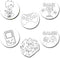 Color Your Own Game On! Video Game Themed Birthday Party Favor Sticker Labels, 90 Stickers for Crafts and Goodie Bags.