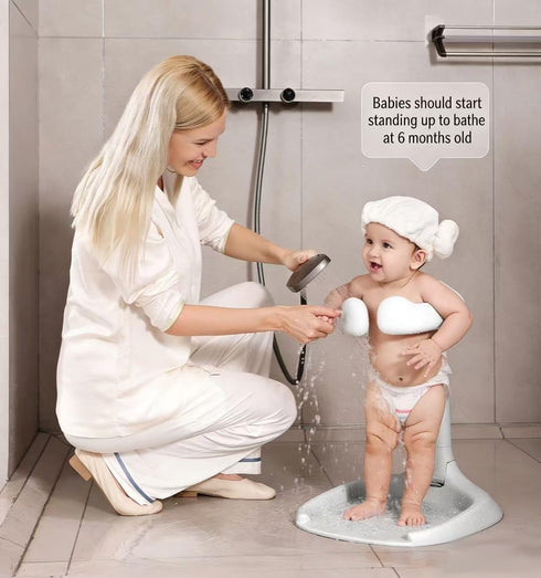 Generic Multi-Mode Baby Standing Bath Aid with Adjustable Height, Parent-Child Interaction Support, Standing Bath