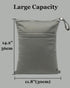 Wet Dry Bag for Baby Cloth Diapers, Waterproof Reusable with Two Zippered Pockets Travel Beach Pool Soiled Baby Items