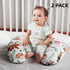 FIGEPO 2 Pack Nursing Pillow Cover Neutral Stretchy Removable Baby Nursing Covers for Breastfeeding Pillows Soft
