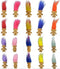 20 Pcs Miniatures Mini Lucky Troll Dolls with Chromatic Hair PVC Tiny Action Figures for Collection