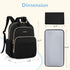 mommore Backpack, Large-27L) Diaper Bag Stylish Travel Baby Bag with Insulated Pockets, Changing Pad and Stroller