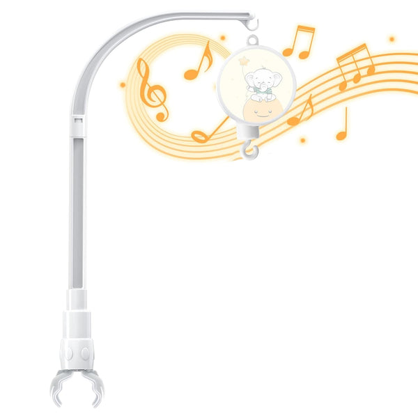 SWSHENR 23 Inch Adjustable Baby Crib Mobile Arm with Music Box & DIY