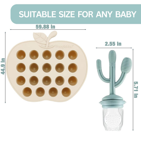 2 Pack 3 Pack 3 PandaEar Baby Breastmilk Popsicle Molds & Baby Fruit Food Feeder Pacifier, Baby Fruit Food Feeder