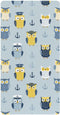 miaozhen Cotton Baby Crib Sheets Comfy Breathable Funny Ocean Owl Blue Crib Mattress