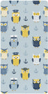 miaozhen Cotton Baby Crib Sheets Comfy Breathable Funny Ocean Owl Blue Crib Mattress