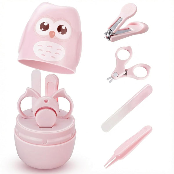Baby Nail Kit with Cute Owl Case Newborn Manicure & Pedicure Set