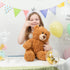 Tezituor Small Teddy Bear Stuffed Animal - 18inch Cute Plush Toy for Kids (Brown)