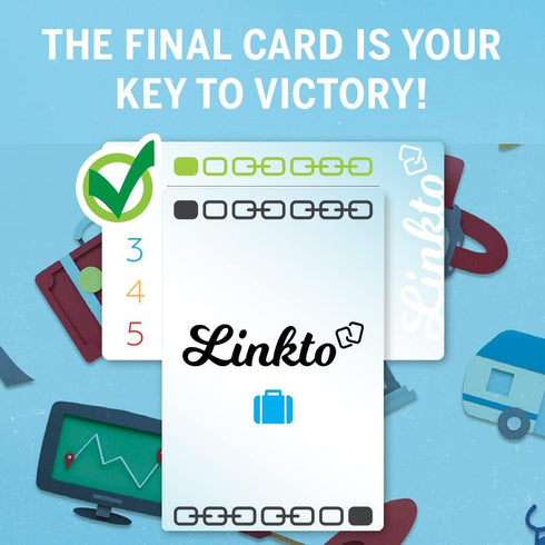 Linkto Travel Fun Trivia Games - Party Board Game for 1 to 10 Players, Perfect for Family, 30 Minutes of Fun