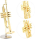 Music Instrument Miniature Replica - Mini Musical Instruments Collection Trumpet Model with Case Stand