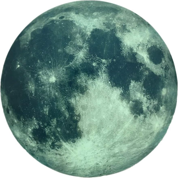 Glow in The Dark Moon Wall Decals 30cm Luminous Art Sticker for Kids Bedroom, Removable Adhesive