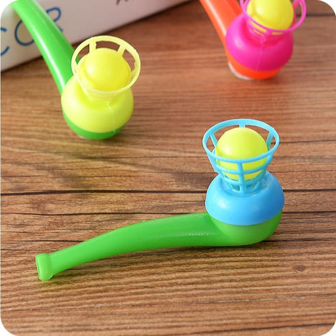 3pcs Random Color Floating Blow Pipe Balls - Stress Reliever Balance Blowing Toys for Kids