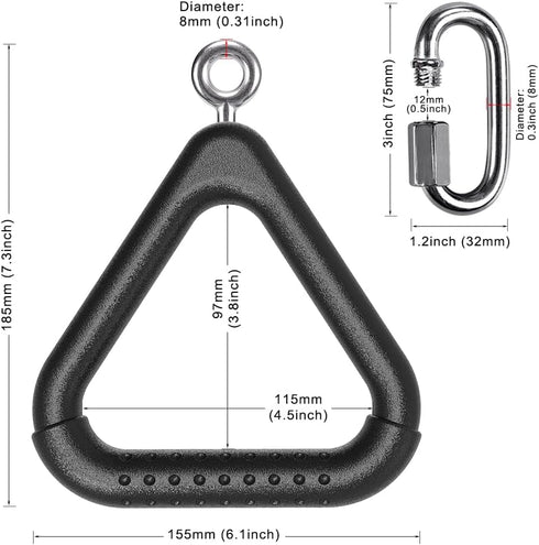 Dolibest Monkey Bars Trapeze Bar, Kids Playground Trapeze Bar Rings for Backyard Monkey Bars Ninja Course